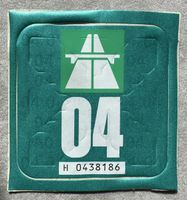 Original Schweizer Autobahnvignette 2004