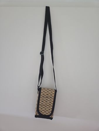 Tasche Stroh/schwarz Handarbeit, Handy usw,Kleinigkeiten
