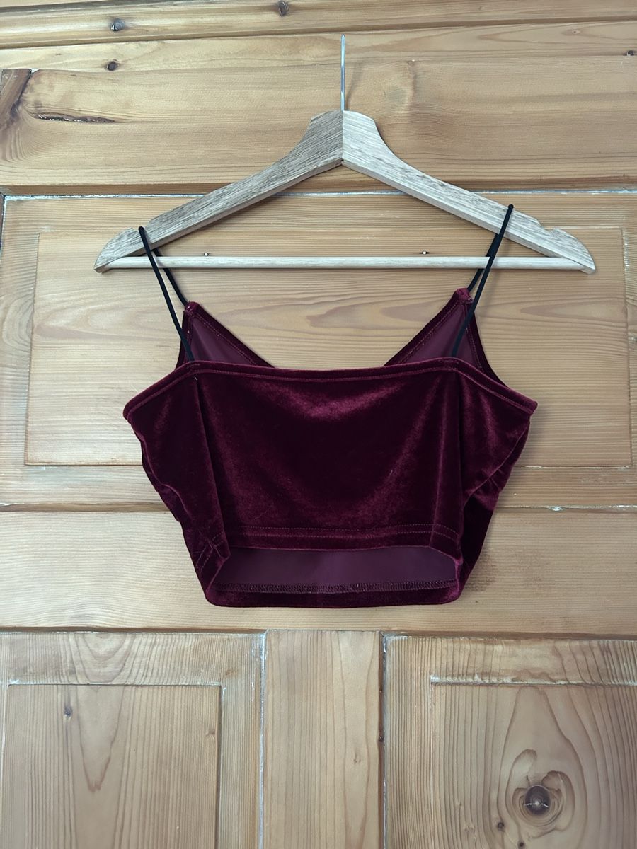 Shein Top: Samt Top, Weinrot, Gr. S – Usato da Frauenfeld venduto da jae_vs6j 1