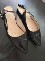 Damen Slingpumps schwarz Leder Grösse 6.5 neu