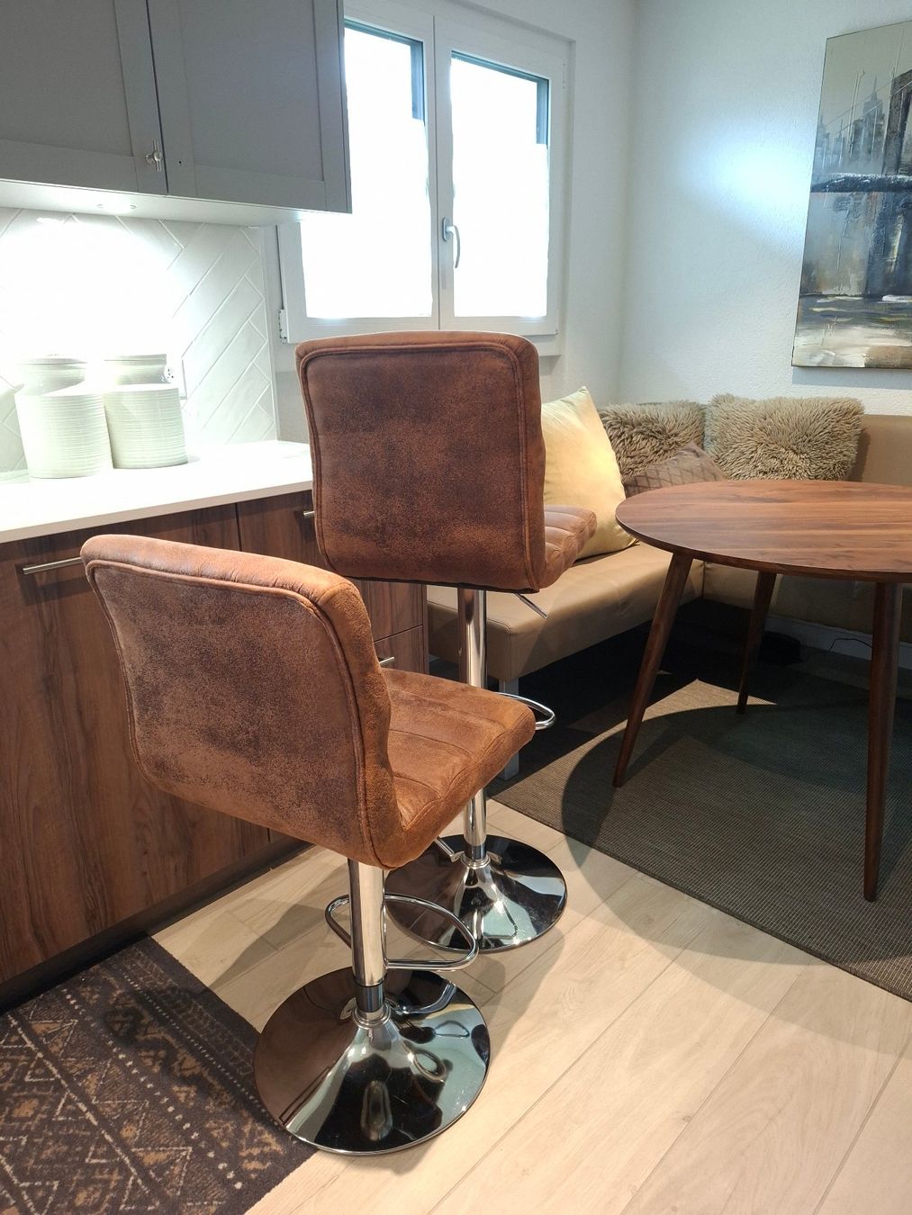 Sgabelli: Duo de tabourets cognac & chrome – Usato da Tentlingen venduto da danielmess 1