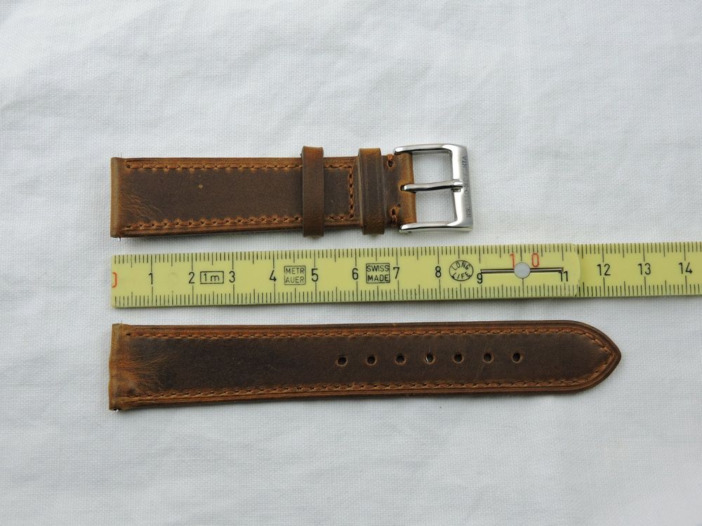 Bracciali & Braccialetti: Vintage-Oyster Uhrenarmband - Echt Leder 19mm, 20mm, 22mm – Usato da Bern venduto da Vintage-Oyster 5