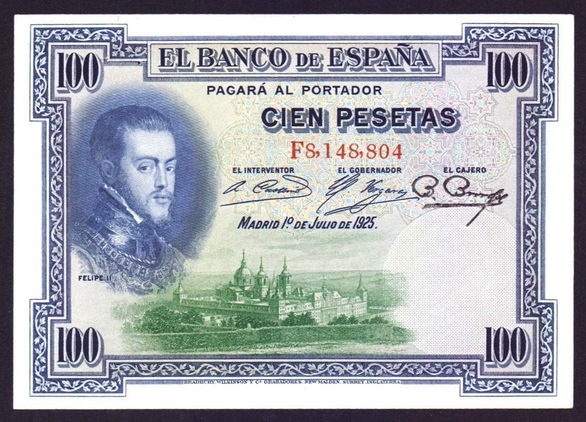 Banconote: 100 Pesetas 1925 UNZ – Nuovo (secondo la descrizione) da Flamatt venduto da samowarow 2