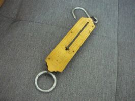 Rebüre Taschenwaage / Marktwaage bis 50kg, vintage!
