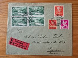 CH-Expressbrief Solothurn 1932 nach Baden gem. Bilder
