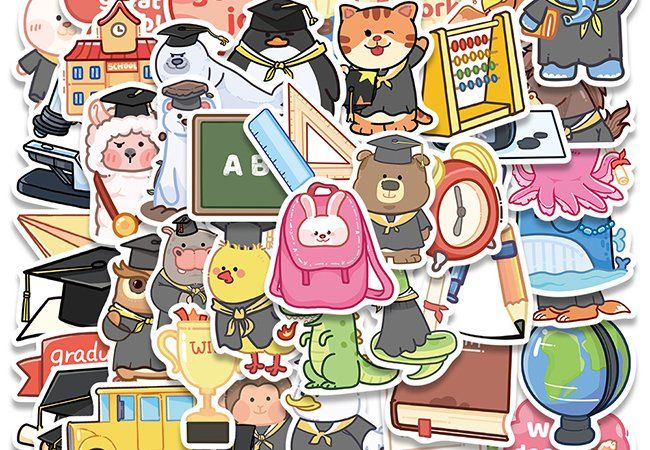 36 Stück Tier-Sticker Set Für Kinder – Mit Eule, Schaf, Ente & Schildkröte, Selbstklebend & Glitzernd