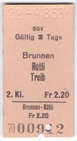 Billette Brunnen - Rütli - Treib