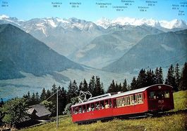RIGI Vitznau-Rigi-Bahn mit den Berner Alpen