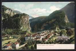 Thusis, Ortsansicht mit Viamala-Schlucht