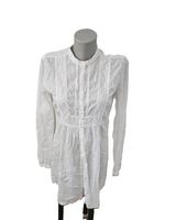 Weisse Long-Bluse / Kleid 0039 Italy Gr. S