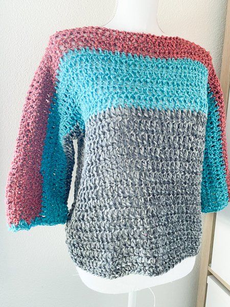 Maglioni & Felpe: Gehäkelte oversize Pullover Pulli melange mix – Nuovo (secondo la descrizione) da Carabbia venduto da katiamandelli 5
