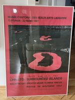 Affiche Christo 1987 MCBA dédicacée sans cadre