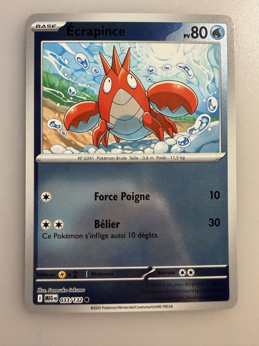 Pokémon Carte collezionabili: Ecrapince (MEG033) – Nuovo (secondo la descrizione) da Vevey venduto da Matx