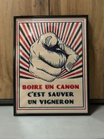 Poster affiche Boire un canon c'est sauver un vigneron
