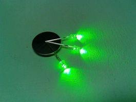 Flachkopf-LED 5mm, 20Stk klar/grün
