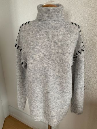 Kilky Damen Strickpullover, Gr. TU, Grau/Schwarz, NEU