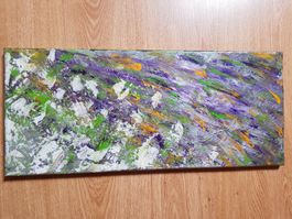 Painting: "Mischmasch", 30 x 60 cm canvas frame