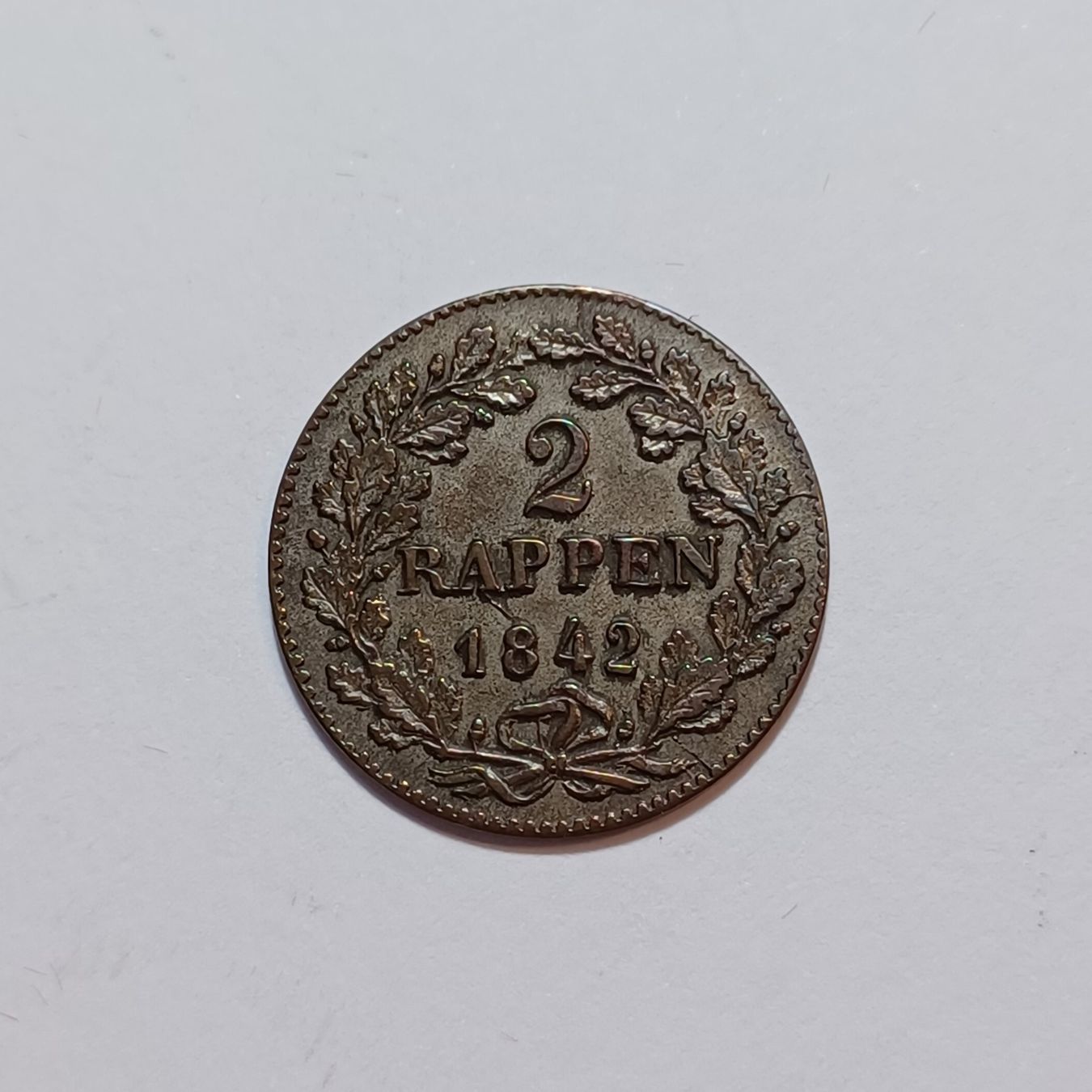 Tutti le monete: 2 Rappen 1842 Zürich – Usato da Pfäffikon ZH venduto da Schweizer_Muenzen