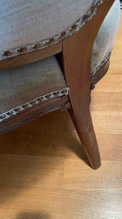 Poltrone: 2 Antike Sessel, Biedermeier Stil, Samt, Holz geschnitzt,  – Usato da Basel venduto da ninenintynine 3