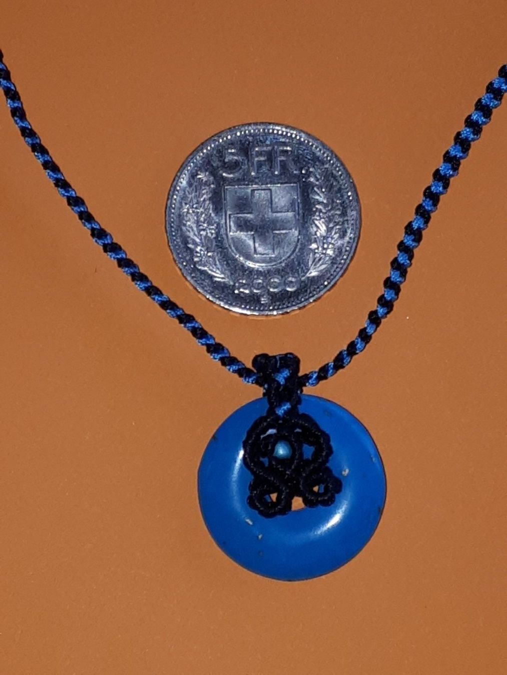 Catenine: Makramee Kette mit Pi Stein – Nuovo (secondo la descrizione) da Plagne venduto da Reticulum01 1