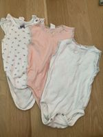3x ärmellose Bodys für Mädchen Gr. 68