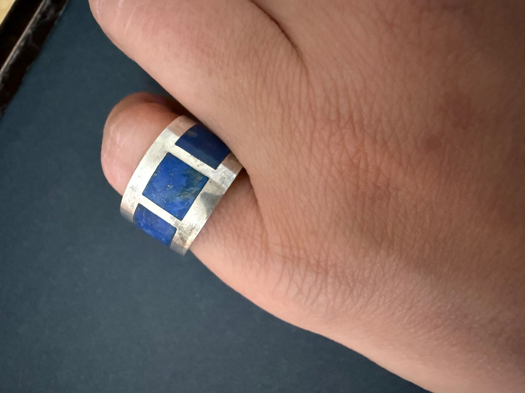 Anelli: Silber Ring mit Lapislazuli 925 – Usato da Spiegel b. Bern venduto da Rogger72