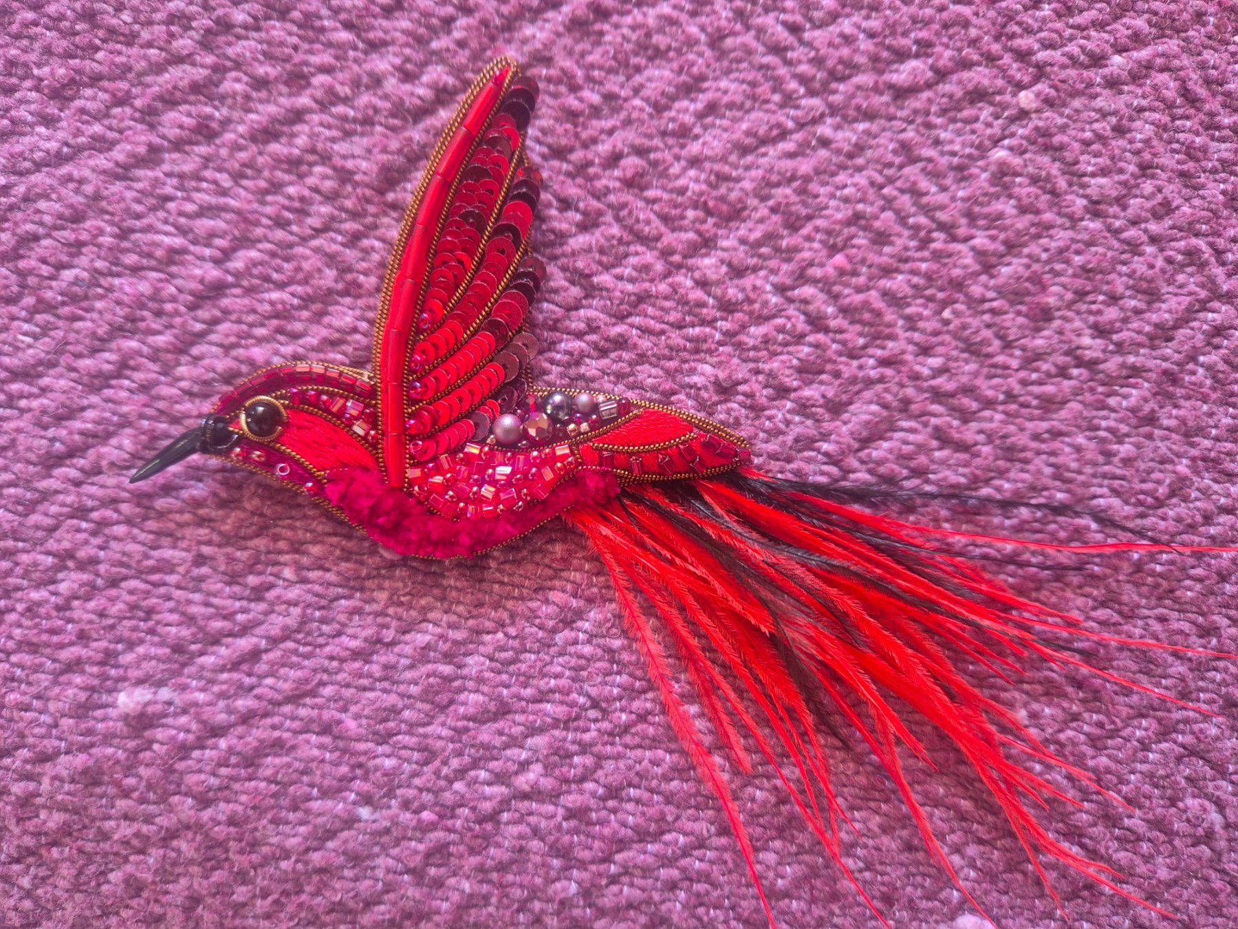 Spille & Fermagli: Red bird brooch – Usato da Zürich venduto da monadiederich