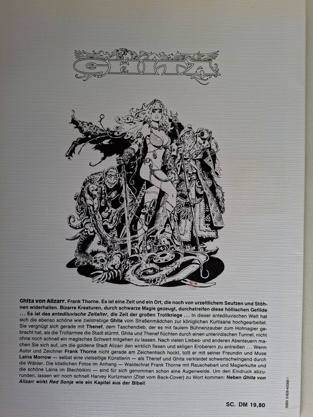 Fumetti: Erotik Comic 1991 , GHITA  , Frank Thorne – Usato da Schwanden Sigrisw venduto da cadieux71 1