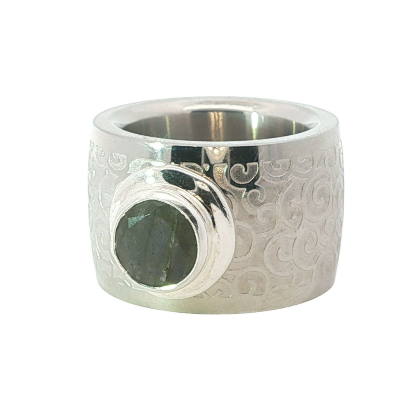 Olga Ribler Anelli: Statement Edelstahl Ring Grösse 58, Labradorite – Nuovo (secondo la descrizione) da Luzern venduto da Schmuckoutlet 4