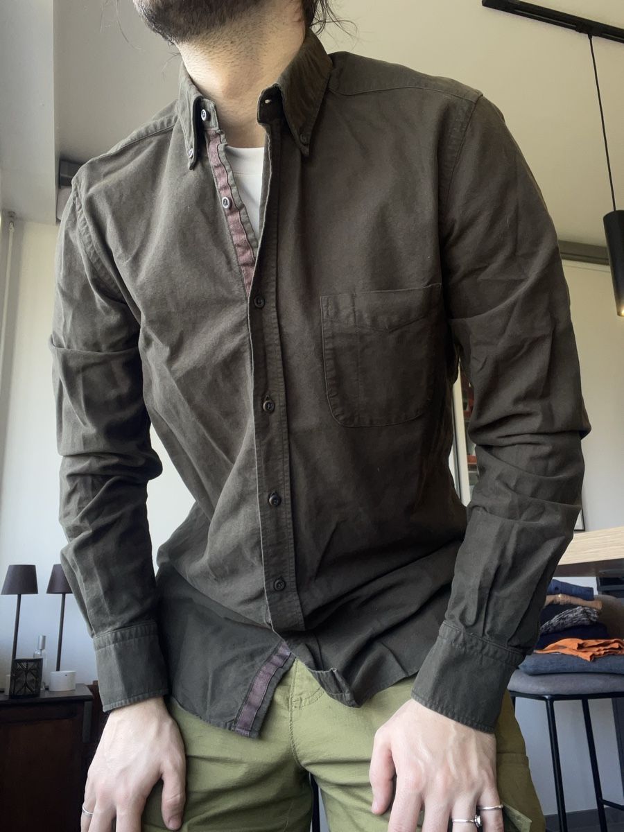 Massimo Dutti Camicie: Chemise Massimo Dutti kaki taille M – Usato da Confignon venduto da MattWen