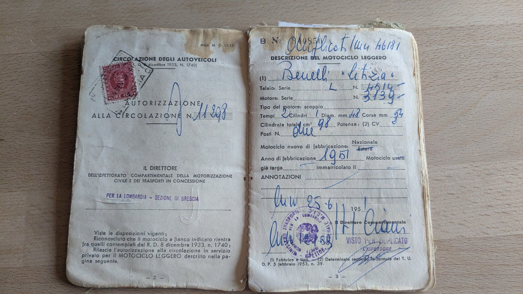 Benelli Strada: Benelli Letizia Oldtimer Motorrad 1951 – Usato da Langnau im Emmental venduto da Jurg01 5