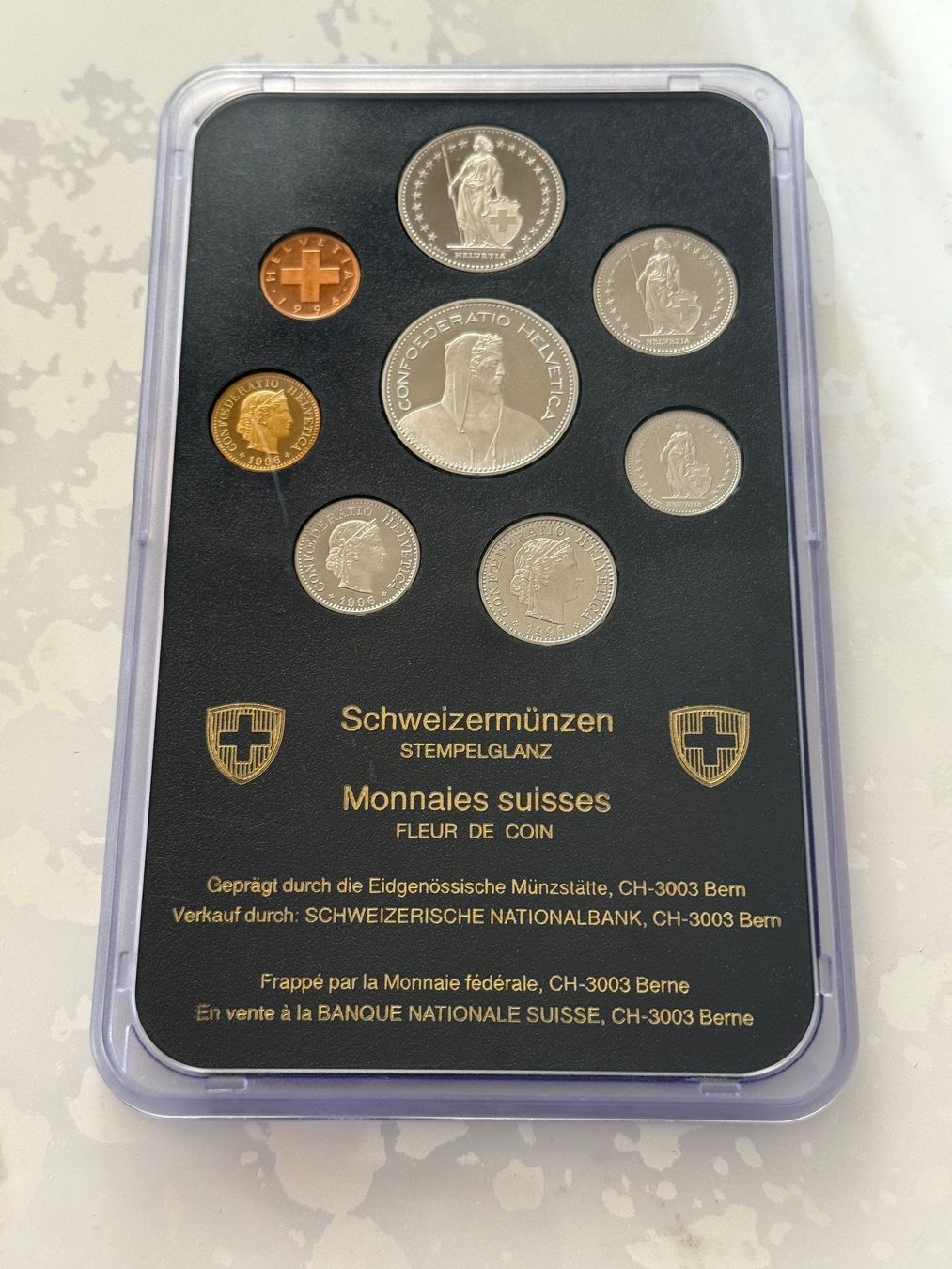 Tutti le monete: Schweizer Münzsatz 1996  Stempelglanz – Nuovo (secondo la descrizione) da Wallisellen venduto da SWISS_SILVER1