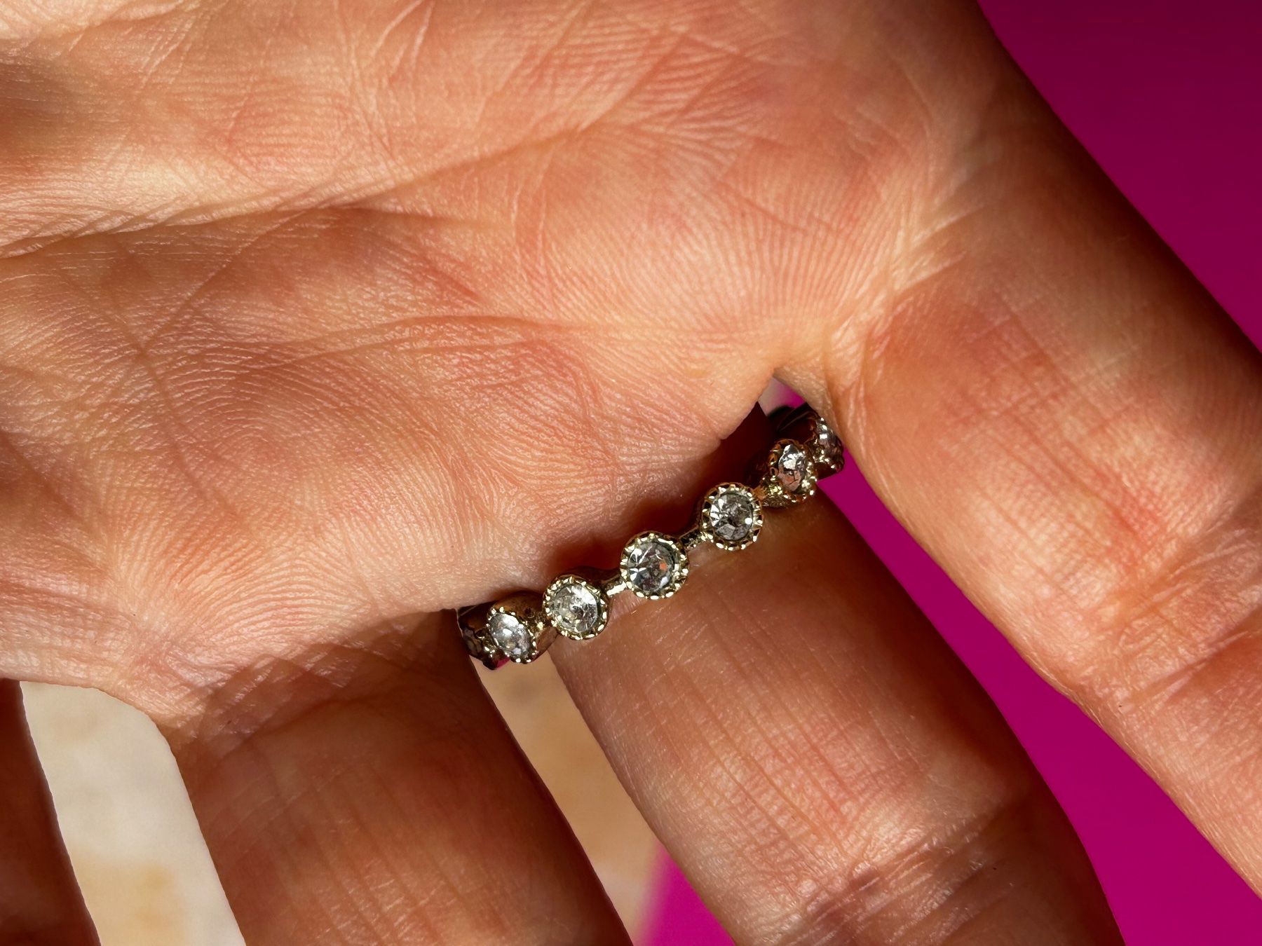 Ringe: Fingerring mit weissen Strasssteinen (61) – Gebraucht aus Laufen von Bellavitaboom 1