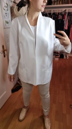 Schicker Blazer Jacke Weiss Gr. XXL Modern Elegant