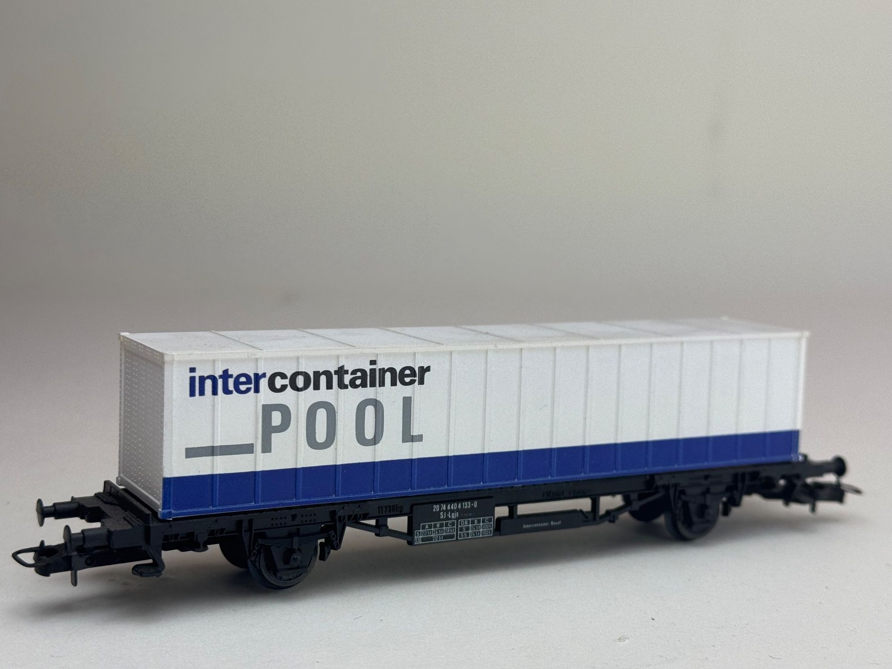 Lima Modelleisenbahnen: HR- Lima Containertragwagen Inter Container – Gebraucht aus Elm von Wikmtz 1