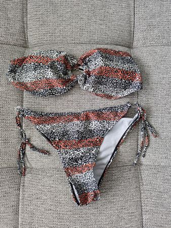 Strappy Leopard Print Bikini Set - Summer Beach Ready! 🌴