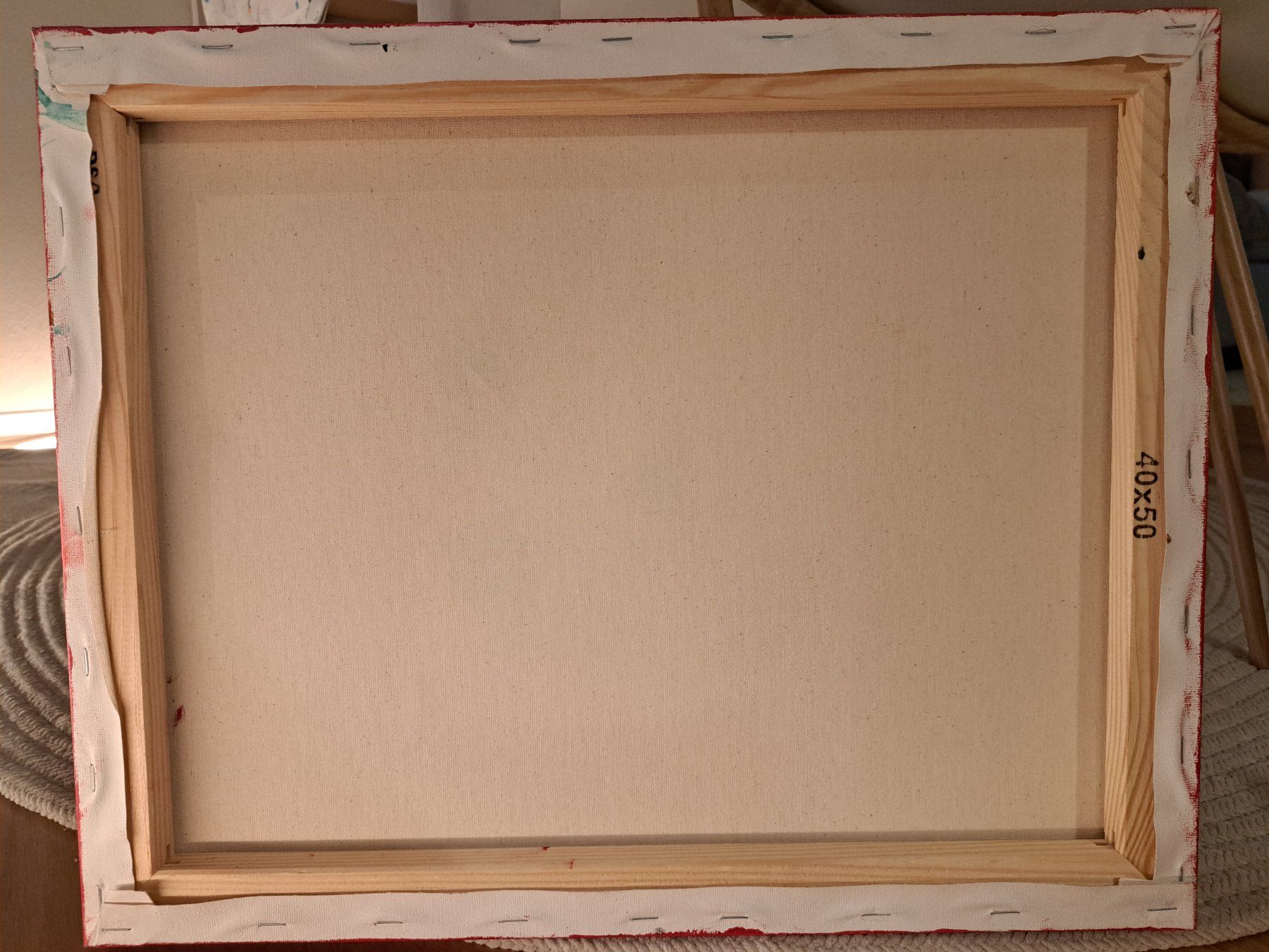 Gemälde: Abstraktes Acrylbild, Farbenfroh, Leinwand 40x50cm – Gebraucht aus Embrach von YVBER 1