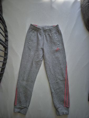 Adidas Trainingshose grau/pink, Gr. 140, Top Zustand!