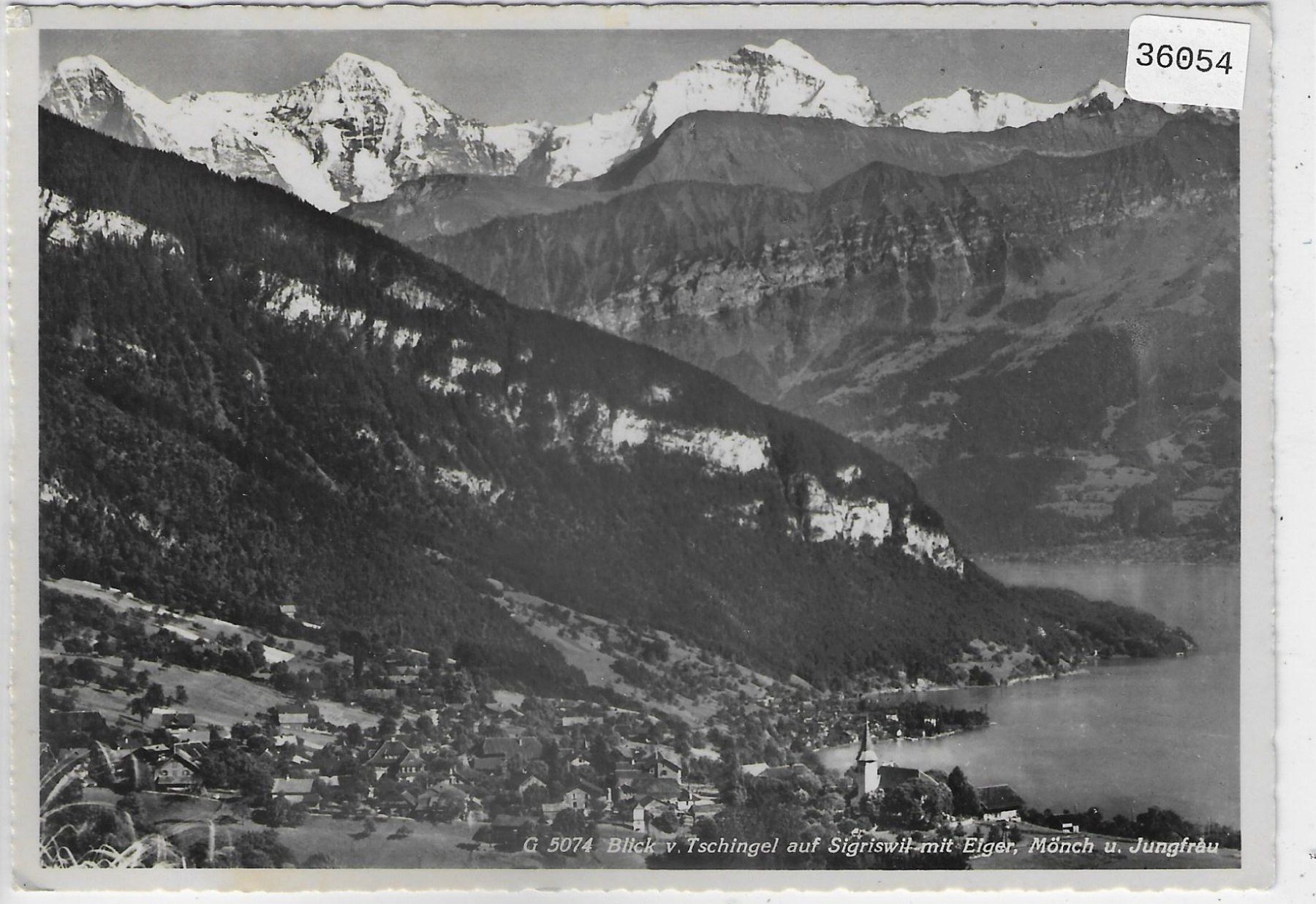 Cartoline postali: Blick v. Tschingel a. Sigriswil mit Eiger, Mönch u. Jungfrau – Usato da Ettingen venduto da Kartenplanet