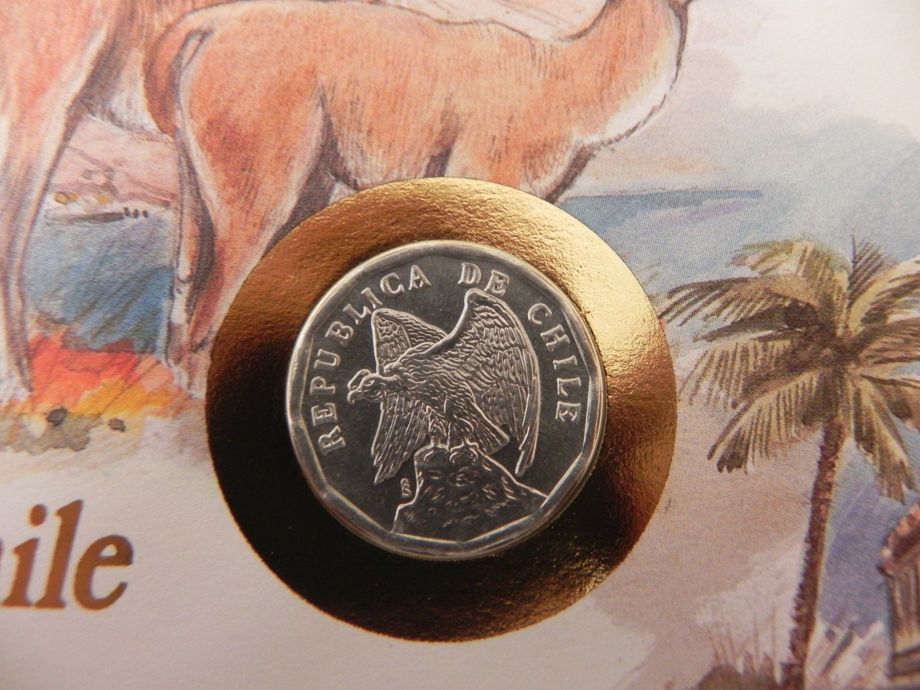 Tutti le monete: Münzbrief - Chile 10 Centavos 1979 – Usato da Biel/Bienne venduto da Gogolozi 1