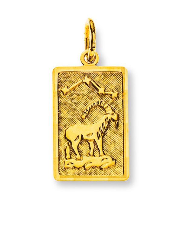 Ciondoli: Anhänger Sternzeichen Steinbock Gelbgold 750 – Nuovo e nell'imballaggio originale da Grenchen venduto da JAP_Jewellery