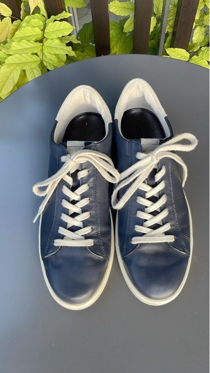 Ecco Scarpe da uomo: Herren Leder Sneakers Ecco Denmark blau, Grösse 43 – Usato da Ennetbaden venduto da miboo 1