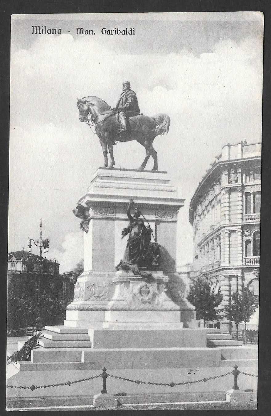 Ansichtskarten: Milano Monumento Garibaldi – Gebraucht aus Olten von clotaldi