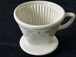 Melitta Kaffeefilter 102 Porzellan weiss Vintage -+196601+