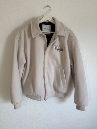Bershka College Jacke Beige Grösse S