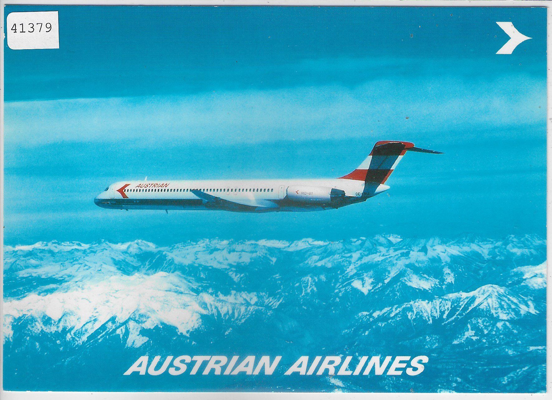 Cartoline postali: Austrian Airlines - McDonnell Douglas MD-81 – Usato da Ettingen venduto da Kartenplanet