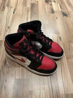 Nike Air Jordan 1 Mid White Black Red  EU 38
