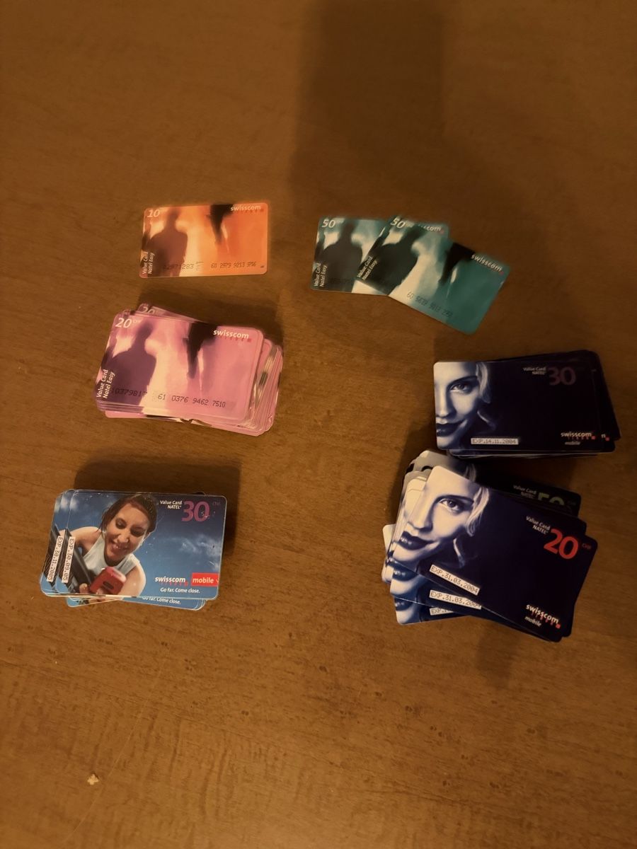 Swisscom Schede telefoniche: Telecom Mobile Cards 30 CHF 20 CHF 50 CHF lotto  – Usato da S. Pietro venduto da pap_nd2w 1