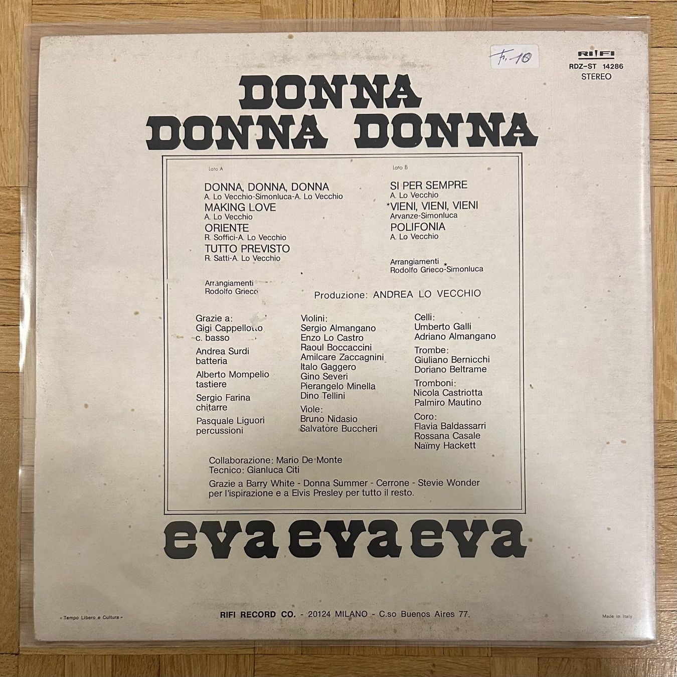Schallplatten: Eva Eva Eva - Donna Donna Donna LP – Gebraucht aus Viganello von md__2rd2 1