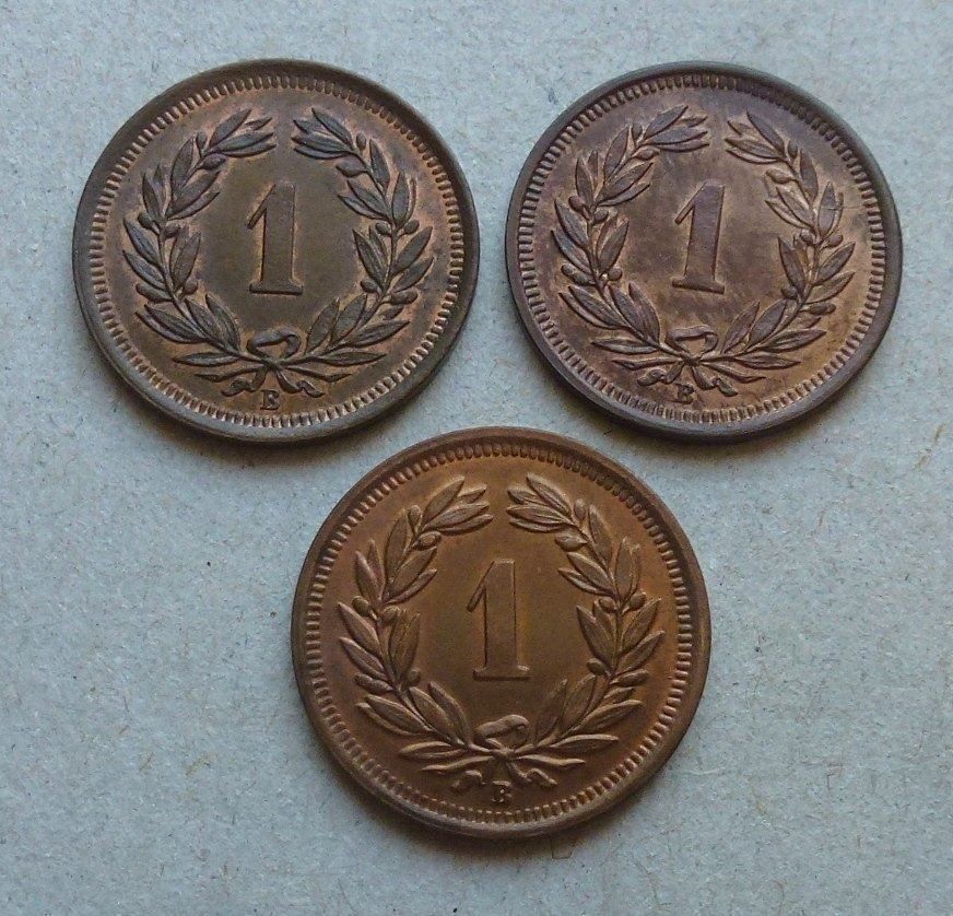Toutes les monnaies: ++ 1 Rappen 1909, 1910 und 1911 – D'occasion à Walkringen par Casablanca777 1